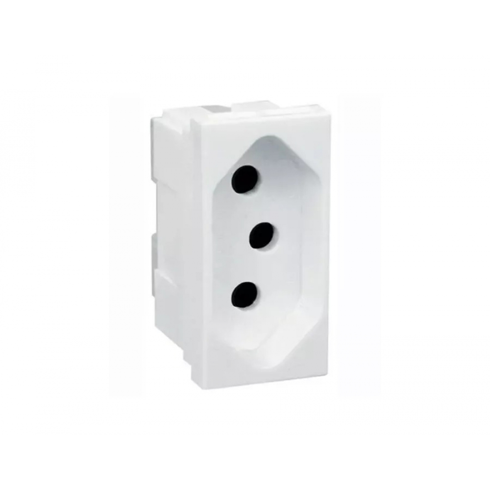 Módulo Tomada 2P+T 10A Pial Plus - Branco#SIMONLEX#