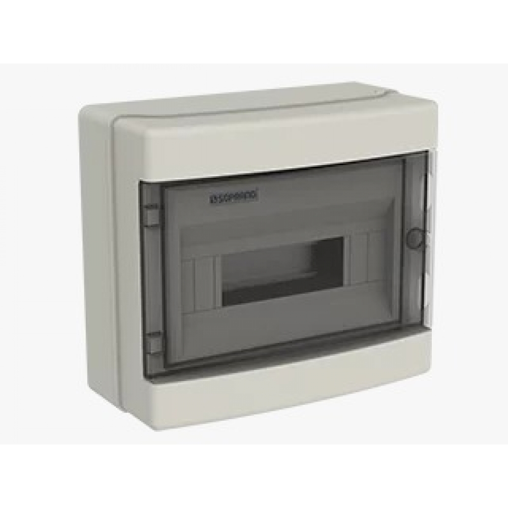 Quadro de Distribuição de Pvc Sobrepor Branco 12 Disjuntores Din S/Barr IP65 -Soprano#SIMONLEX#