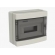 Quadro de Distribuição de Pvc Sobrepor Branco 12 Disjuntores Din S/Barr IP65 -Soprano#SIMONLEX#