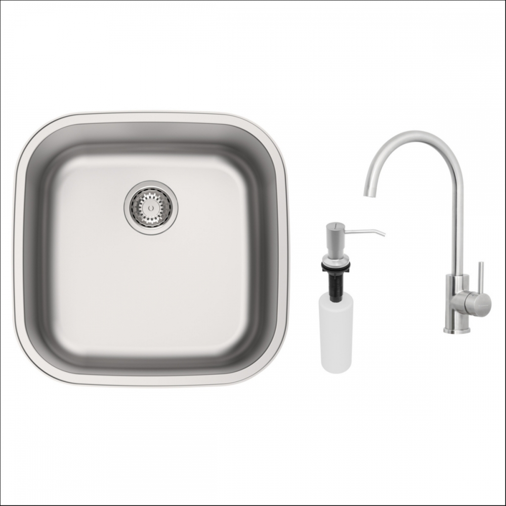 Cuba Emb Inox Aria Maxi 40x40x20 R9 Kit C/ Monocomando E Dosador- Tramontina