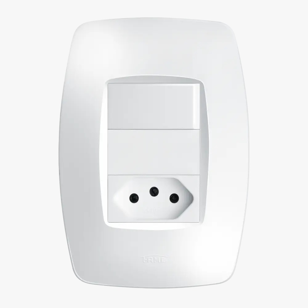 Interruptor 1S PARALELO + Tomada 2P+T 10A - Fame#SIMONLEX#