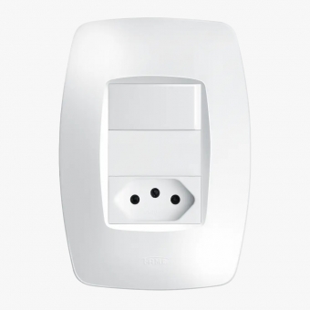 Interruptor 1S PARALELO + Tomada 2P+T 10A - Fame#SIMONLEX#
