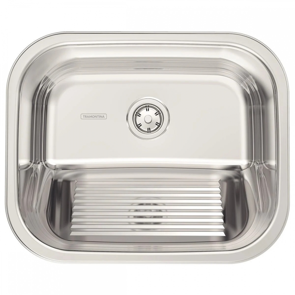 Tanque Hera Encaixe Aço Inox Polido 50X40 - Tramontina#SIM#