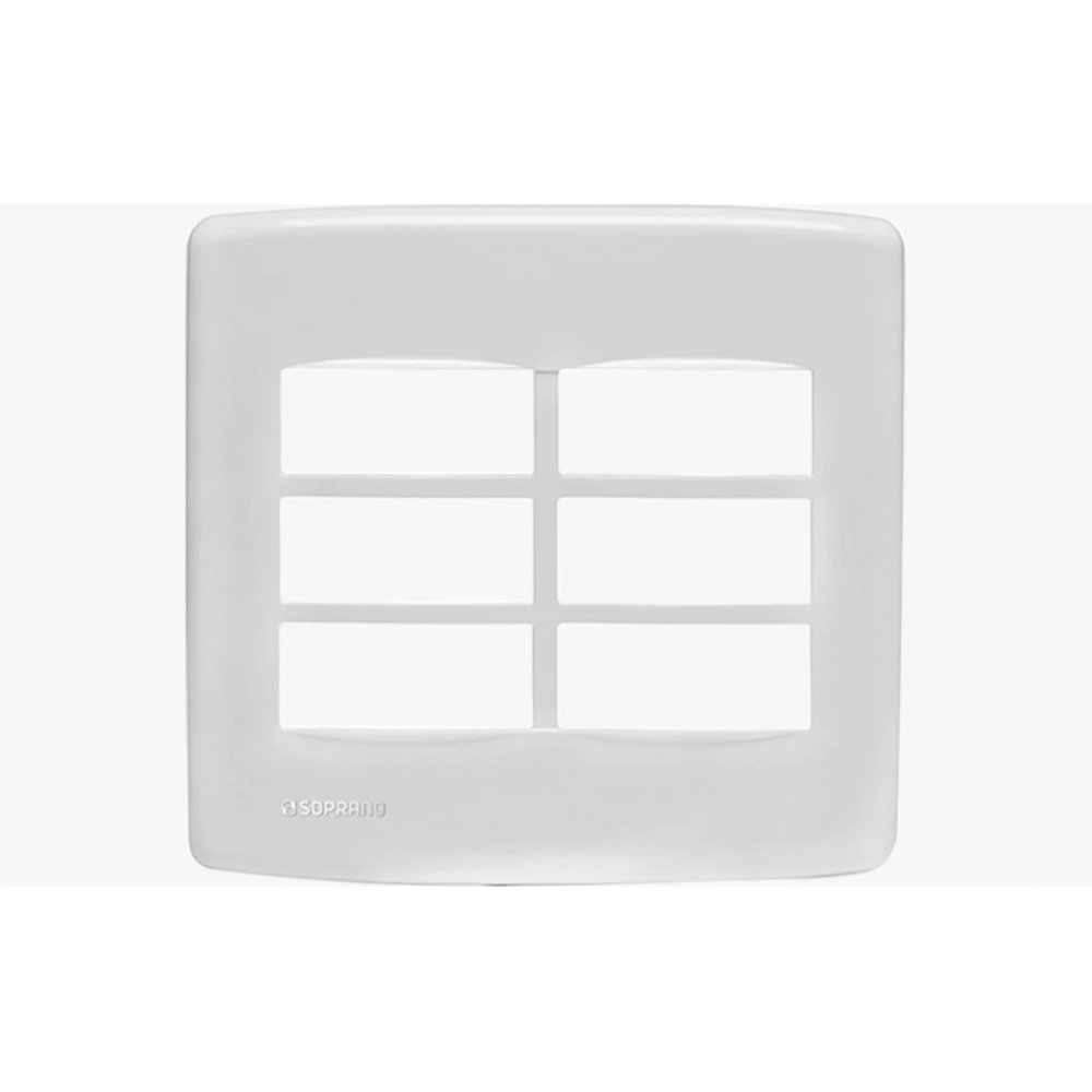 Duale Placa 4X4 6 Módulos Sem Suporte - Soprano#SIMONLEX#