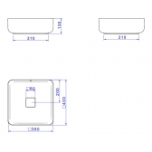 Cuba Quadrada De Apoio 40cm Slim - Soft Antracite - Deca#SIM#