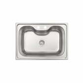 Cuba Sobrepor Inox Morgana 69X49X20,3cm 60FX Acetinado c/ Valvula - Tramontina#SIM#