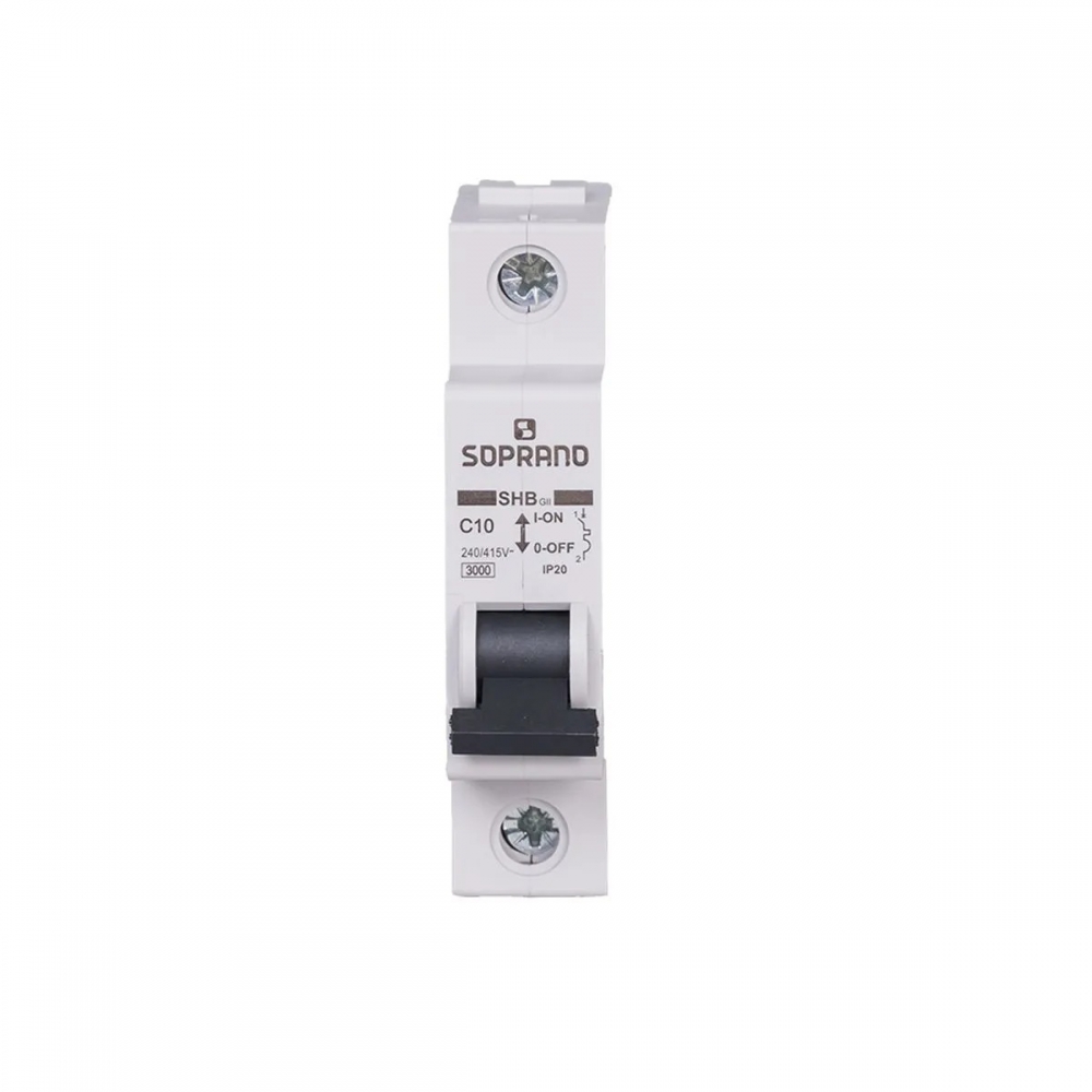 Disjuntor Unipolar 10A Din C Shb Gii 3kA - Soprano#SIMONLEX#