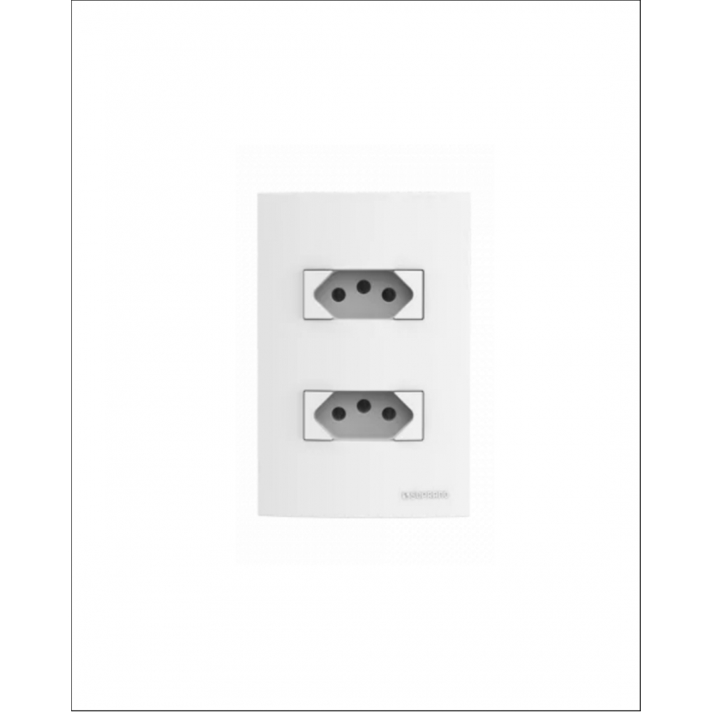 Kit Brava Up Tomada Dupla 2P+T 20A C/5 unid — Soprano#SIMONLEX#