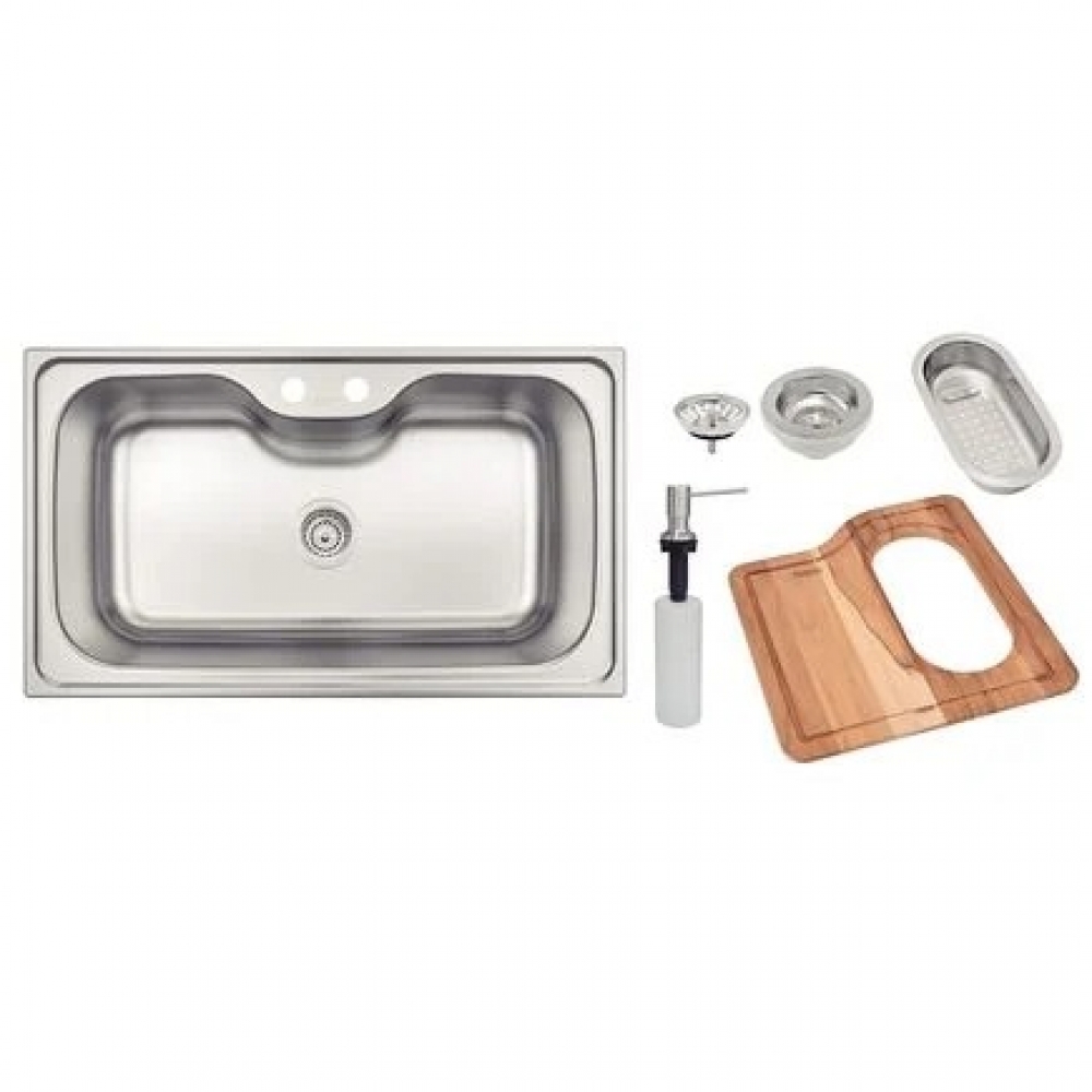 Cuba Sobrepor Inox Morgana 50X86X21,5CM Maxi Acetinado C/ Valvula e Acessorio - Tramontina#SIM#