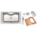 Cuba Sobrepor Inox Morgana 50X86X21,5CM Maxi Acetinado C/ Valvula e Acessorio - Tramontina#SIM#