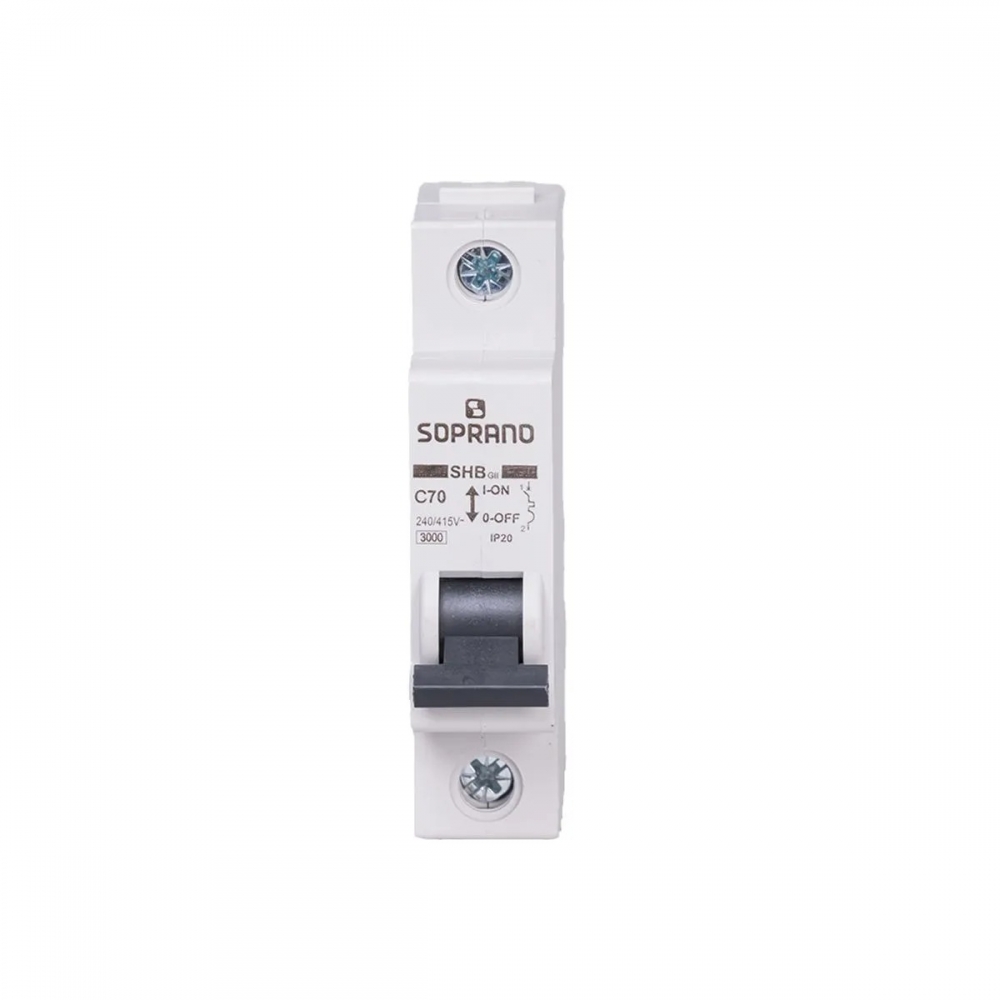 Disjuntor Unipolar 70A Din C Shb Gii 3kA - Soprano#SIMONLEX#