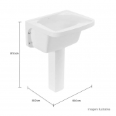 Tanque Grande 600x500mm sem Coluna - Branco - Deca#SIM#