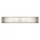 Canal Organizador em Aço Inox para Sobrepor com Acabamento Scotch Brite 105x18cm#SIM#