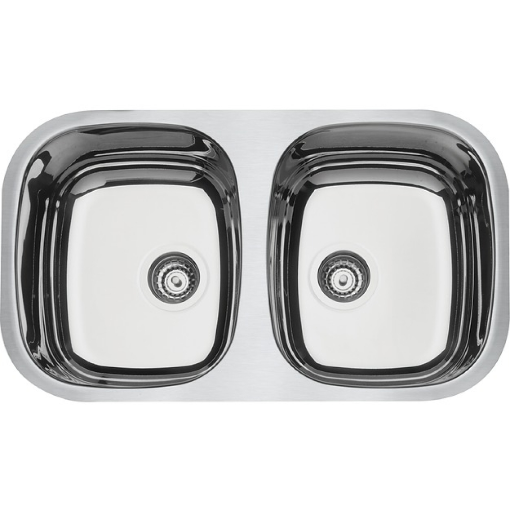 Cuba de Embutir de Inox Isis Retangular Alto Brilho Dupla 34 BL - Tramontina#SIM#