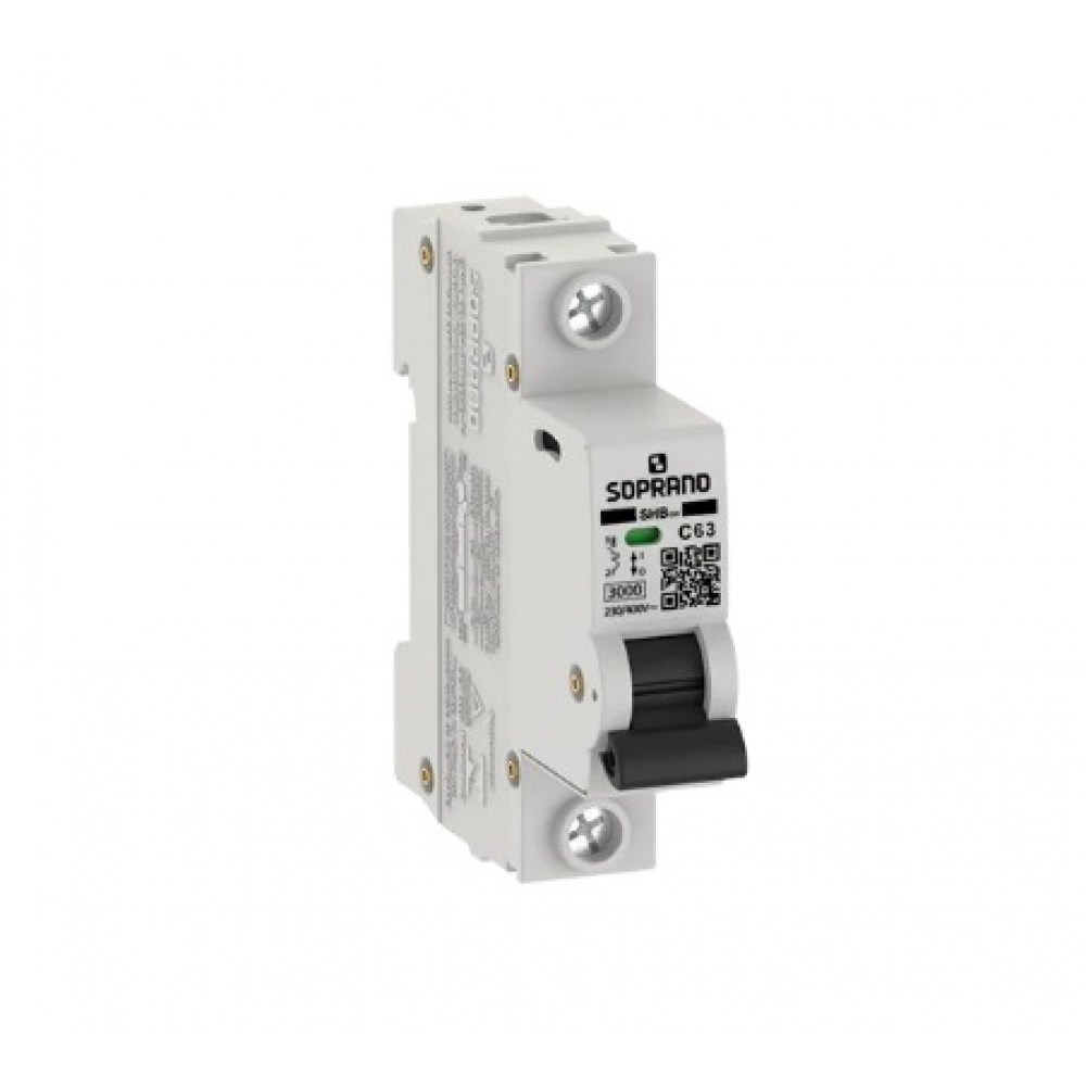 Disjuntor Unipolar Din 63A 3KA - Soprano#SIMONLEX#