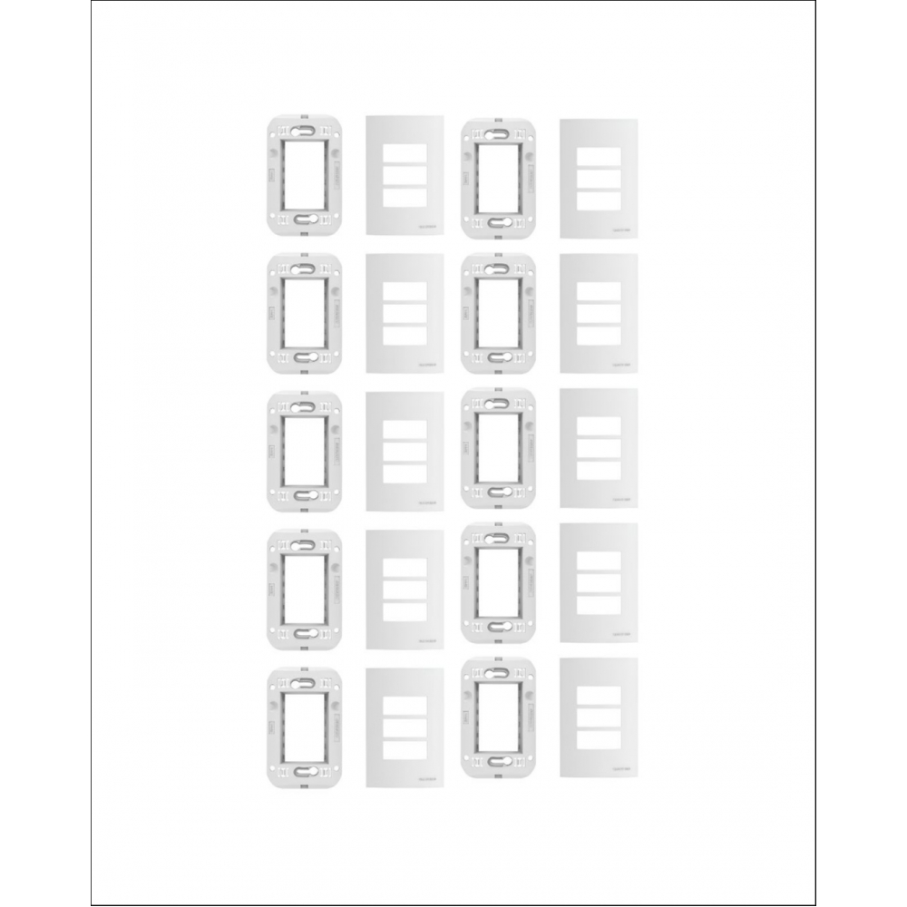 Kit Brava Up Placa 4x2 3 Mod Cega C/ Suporte C10unid- Soprano#SIMONLEX#