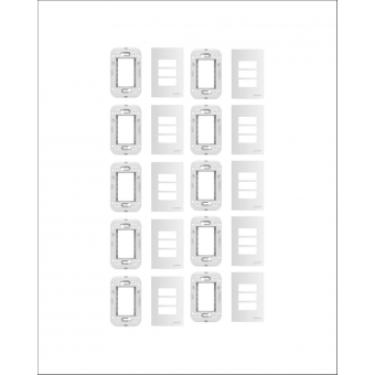 Kit Brava Up Placa 4x2 3 Mod Cega C/ Suporte C10unid- Soprano#SIMONLEX#