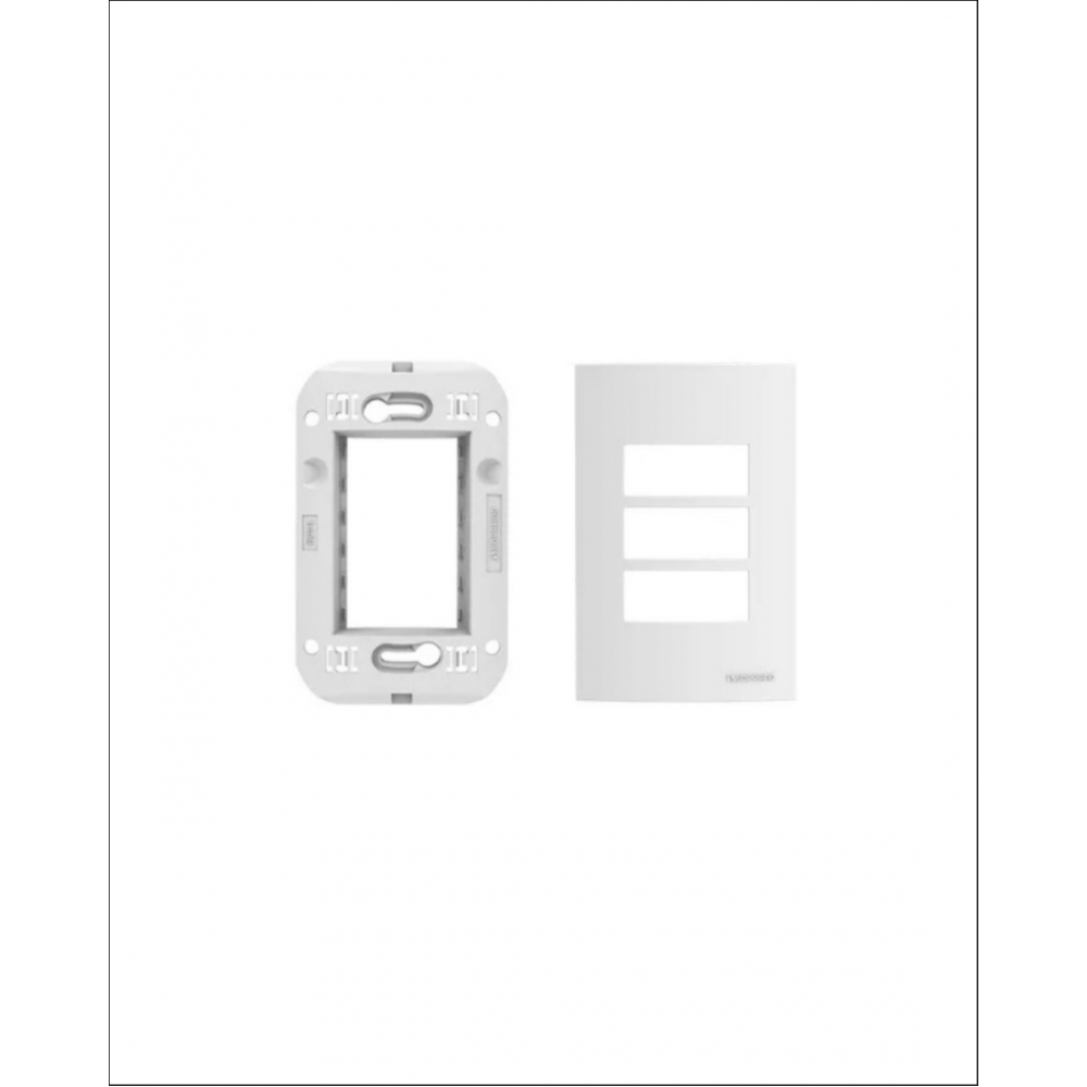 Brava Up Placa 4x2 3 Mod Cega C/ Suporte - Soprano#SIMONLEX#