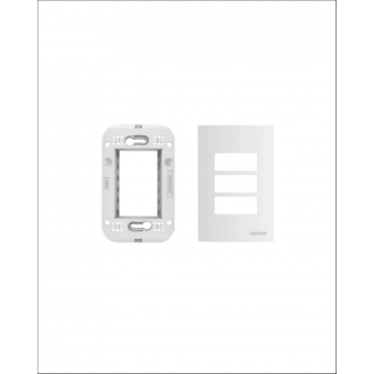 Brava Up Placa 4x2 3 Mod Cega C/ Suporte - Soprano#SIMONLEX#