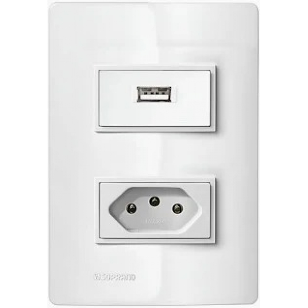 Brava Tomada 2p+T 10a + Carregador Usb - Soprano#SIMONLEX#
