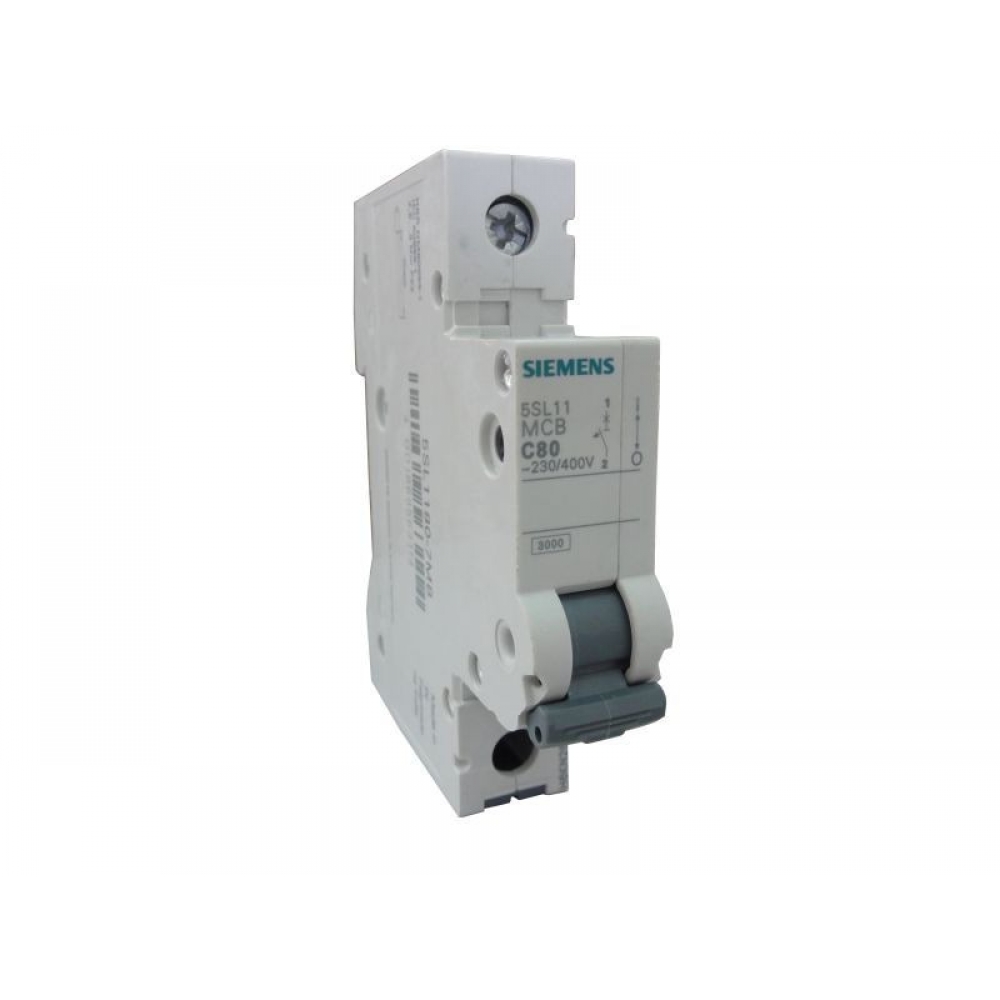 Disjuntor Unipolar Din 80A C 5SL 3kA - Siemens#SIMONLEX#