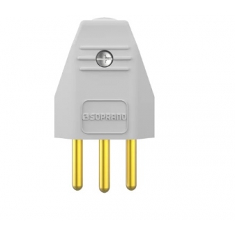 Plugue Macho 2P + T 10A 250v – Soprano#SIMONLEX#