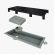 Ralo Linear 25cm Tiny Pvc Acabamento Inox Black Matte#SIMONLEX#