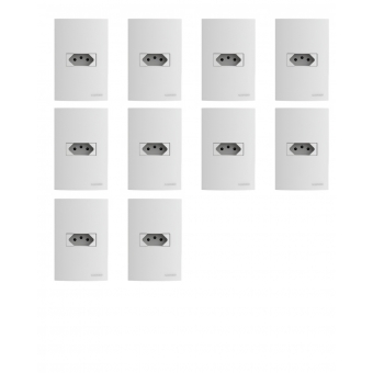 kit Brava Up Tomada 2p+T 10a C/10unid - Soprano#SIMONLEX#