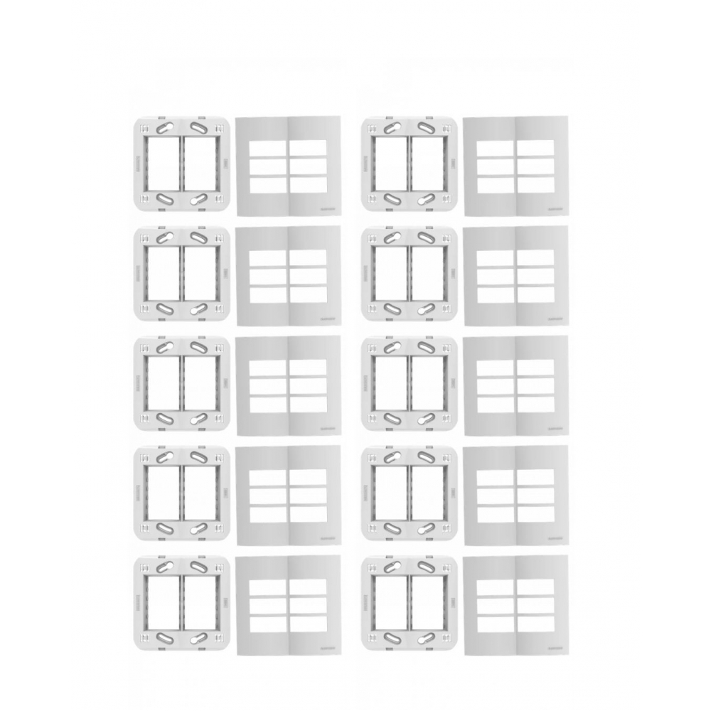 Kit Brava Up Placa 4x4 6 Mod C/ Suporte C/10unid - Soprano#SIMONLEX#