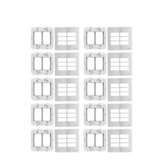 Kit Brava Up Placa 4x4 6 Mod C/ Suporte C/10unid - Soprano#SIMONLEX#