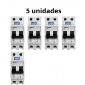 Kit Disjuntor Bipolar Din B 32a 3ka Siemens 5sx1 C/5unid