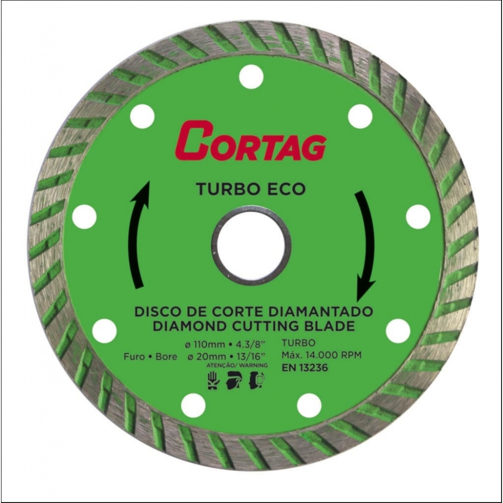Disco Diamantado Turbo 110mm X 20mm Eco - Cortag