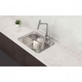 Cuba de Embutir de Inox Morgana 55x42cm 48FX Undermount Acetinado Com Válvula - Tramontina#SIM#