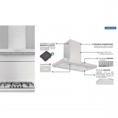 Coifa New Dritta Wall 90 Aço Inox 90cm 220V - Tramontina#SIM#